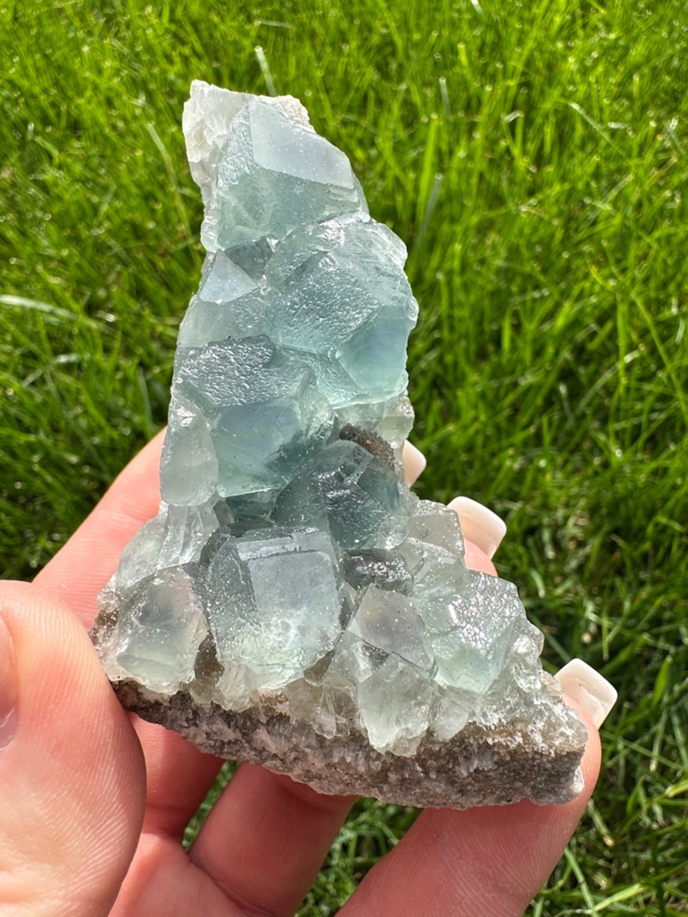 Fluorite Green Cluster Crystal Specimen